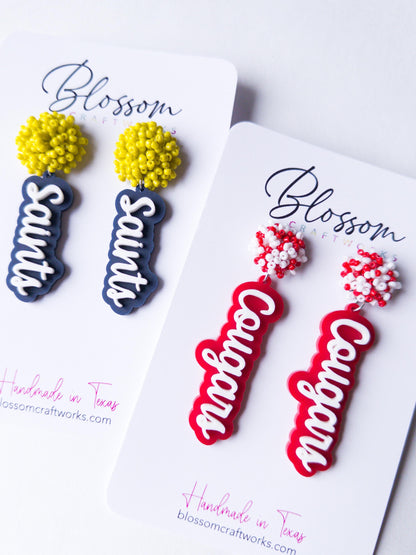 Custom Team & School Spirit Acrylic Earrings
