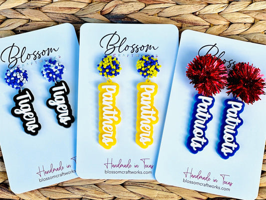 Custom Team & School Spirit Acrylic Earrings