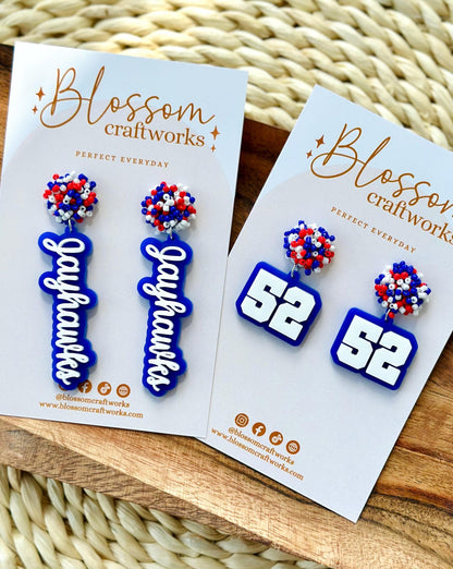 Custom Team & School Spirit Acrylic Earrings